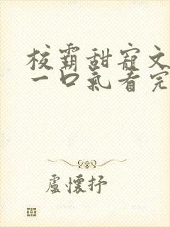 校霸甜宠文小说一口气看完