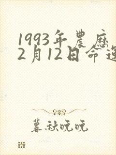 1993年农历2月12日命运女