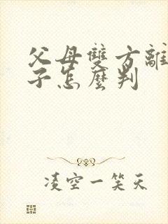 父母双方离婚孩子怎么判