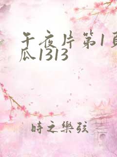 午夜片第1页苦瓜1313