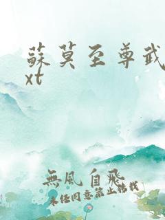 苏莫至尊武魂txt