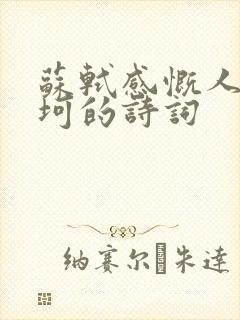 苏轼感慨人生坎坷的诗词