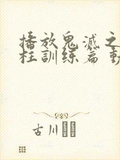 播放鬼灭之刃 柱训练篇 动漫正版
