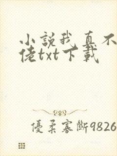小说我真不是大佬txt下载
