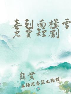 春到南楼雪尽处免费短剧
