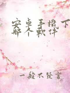 安卓手机下载是哪个软件