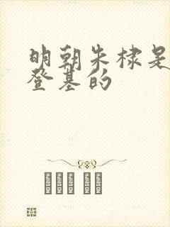 明朝朱棣是怎么登基的