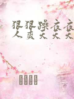 狠狠躁夜夜躁人人爽天天天天97