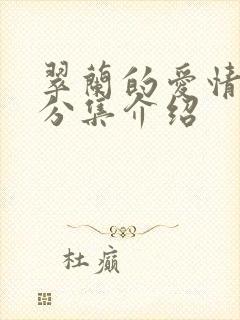 翠兰的爱情剧情分集介绍