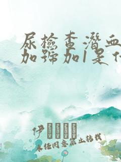 尿检查潜血一个加号加1是什么情况