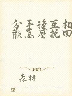 分手后互相还喜欢怎么挽回