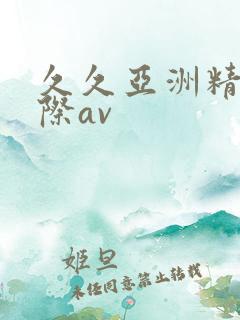 久久亚洲精品国际av