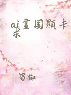 ai画图显卡要求