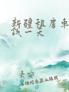 新疆租房车多少钱一天