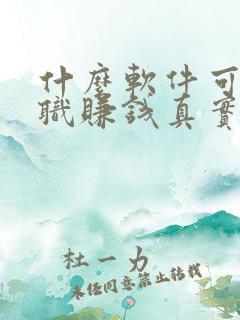 什么软件可以兼职赚钱真实可靠