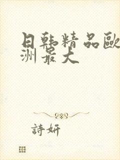 日韩精品欧美亚洲最大