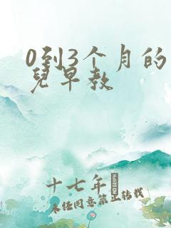0到3个月的婴儿早教