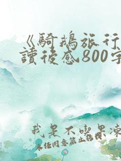 《骑鹅旅行记》读后感800字 《骑鹅旅行记》读后感800字