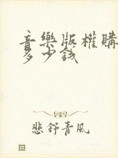 音乐版权购买 多少钱