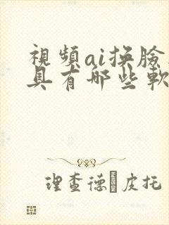 视频ai换脸工具有哪些软件