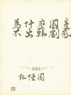 为什么国产剧拍不出韩剧感觉