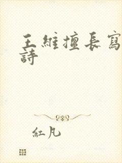 王维擅长写什么诗