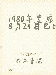1980年农历8月24日巳时八字