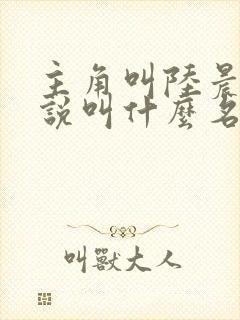 主角叫陆晨的小说叫什么名字