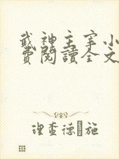 武神主宰小说免费阅读全文笔趣阁