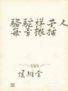 骆驼祥子人教版每章概括