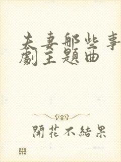夫妻那些事电视剧主题曲