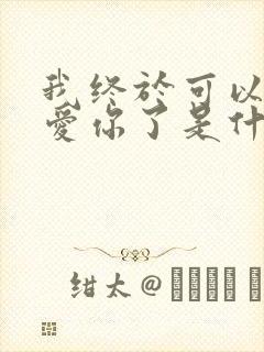 我终于可以不再爱你了是什么歌 我终于可以不再爱你了是什么歌
