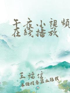 午夜小视频福利在线播放