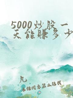 5000炒股一天能赚多少