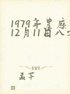 1979年农历12月11日八字男