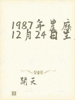 1987年农历12月24日生辰八字