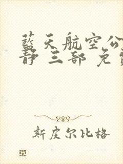 蓝天航空公司王静 三部 免费阅读