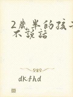 2岁半的孩子仍不说话