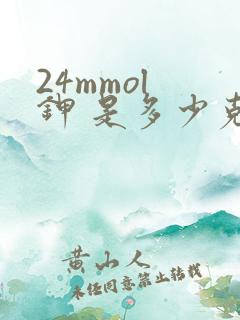 24mmol 钾 是多少克钾