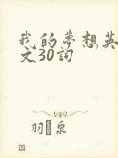 我的梦想英语作文30词