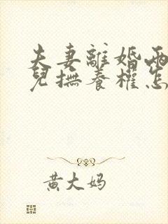 夫妻离婚两个女儿抚养权怎么判