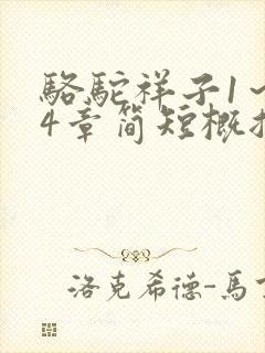 骆驼祥子1～24章简短概括