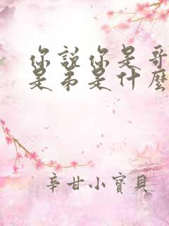 你说你是哥哥我是弟是什么歌曲