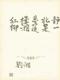 红楼梦北静王和柳湘莲是一个人吗