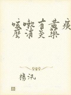 咳嗽有黄痰吃什么消炎药