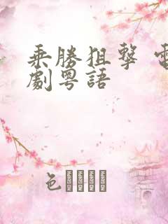 乘胜狙击 电视剧粤语