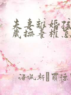 夫妻离婚孩子1岁抚养权怎么判定