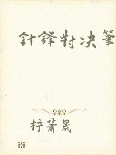 针锋对决笔趣阁