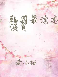 韩国最漂亮的女演员