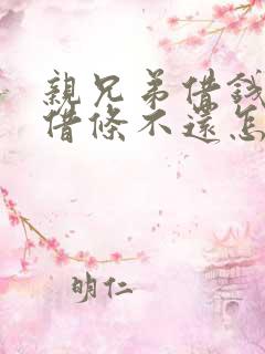 亲兄弟借钱没有借条不还怎么办